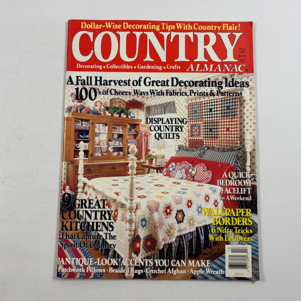 Country Almanac Magazine Fall 1991 Decorating Collectibles Gardening Crafts